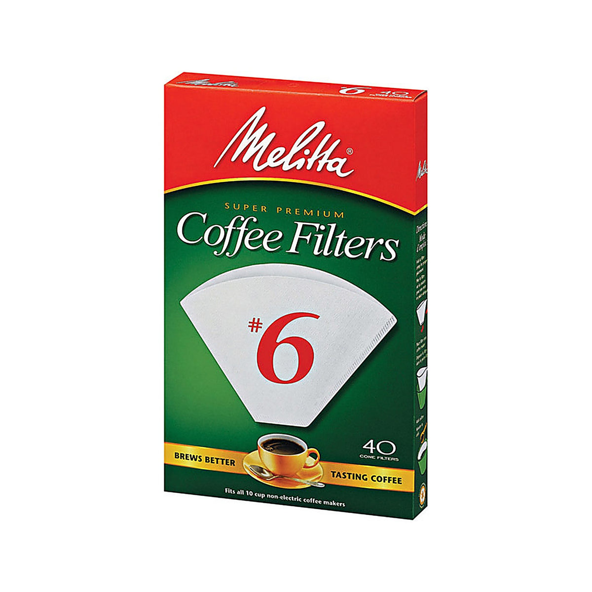 Melitta 626402 10 cups White Cone Coffee Filter 40/Pack