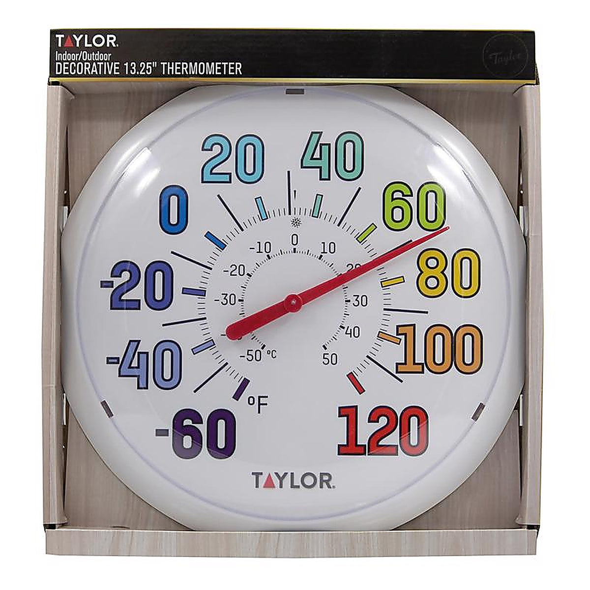 Taylor 6714 Decorative Dial Thermometer Plastic Multicolored