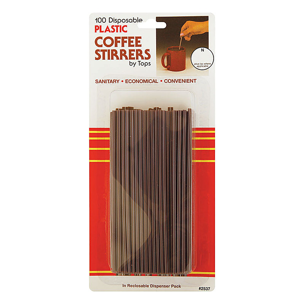 Tops 55721 Brown Plastic Coffee Stirrers