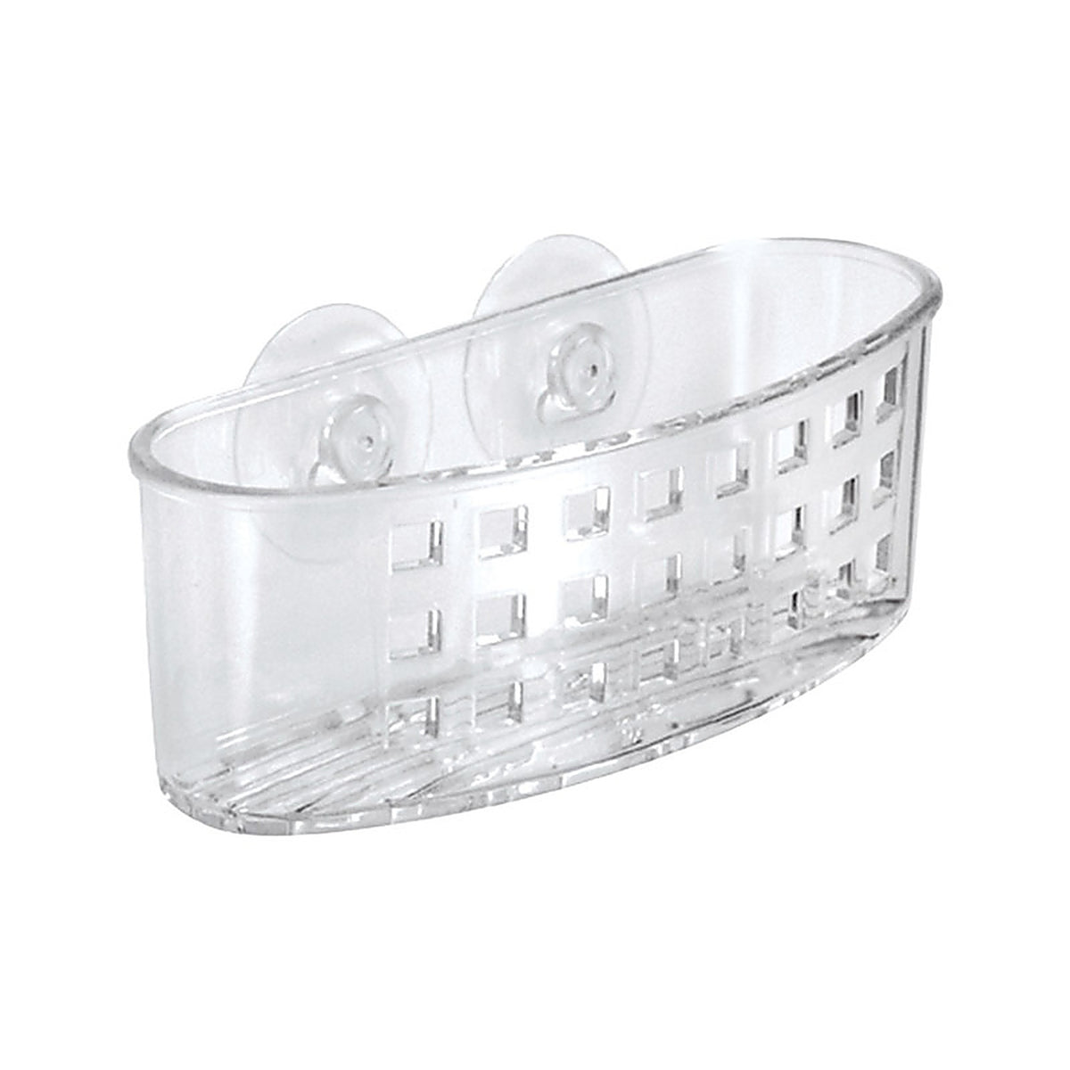 InterDesign 38900 2.5 in. W x 6.5 in. L Clear Plastic Suction Sponge and Scrubber Center