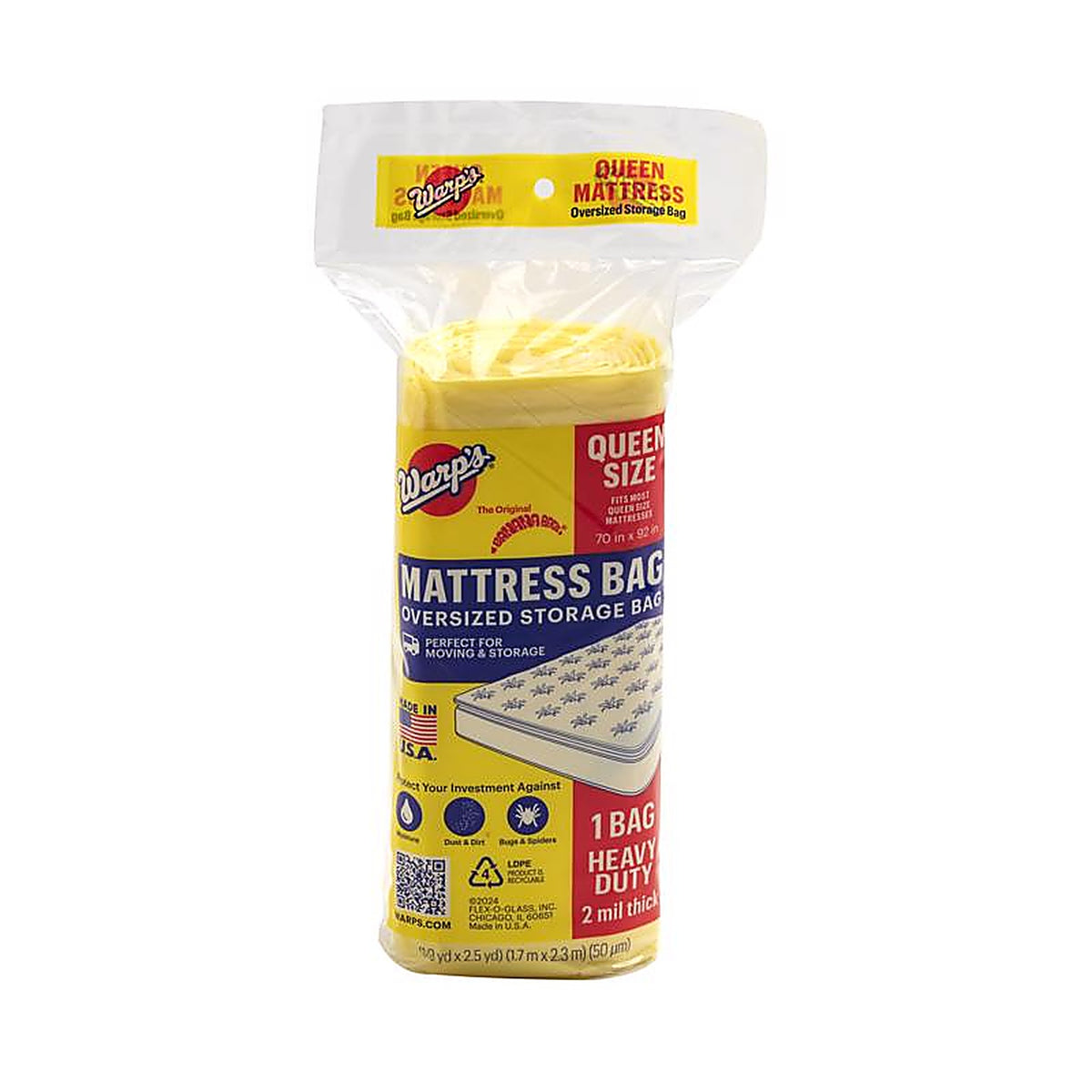 Warp's CB-70 Queen/Full Size Clear Storage Bag
