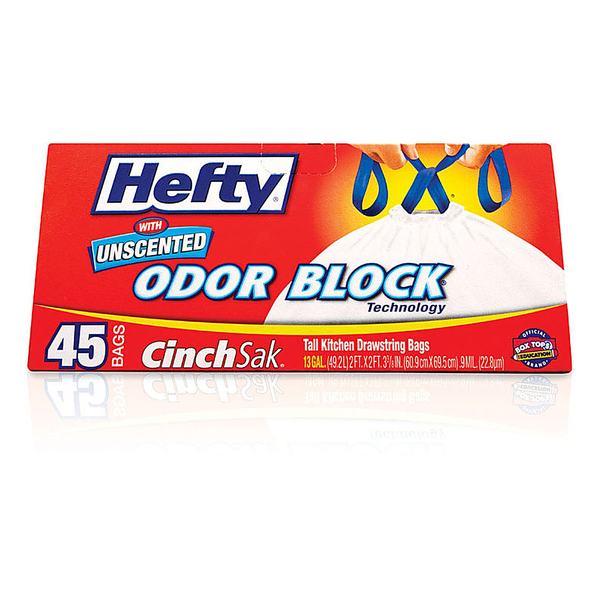 Hefty E84572 Strong 13 gal. Kitchen Trash Bags Drawstring 45/Pack