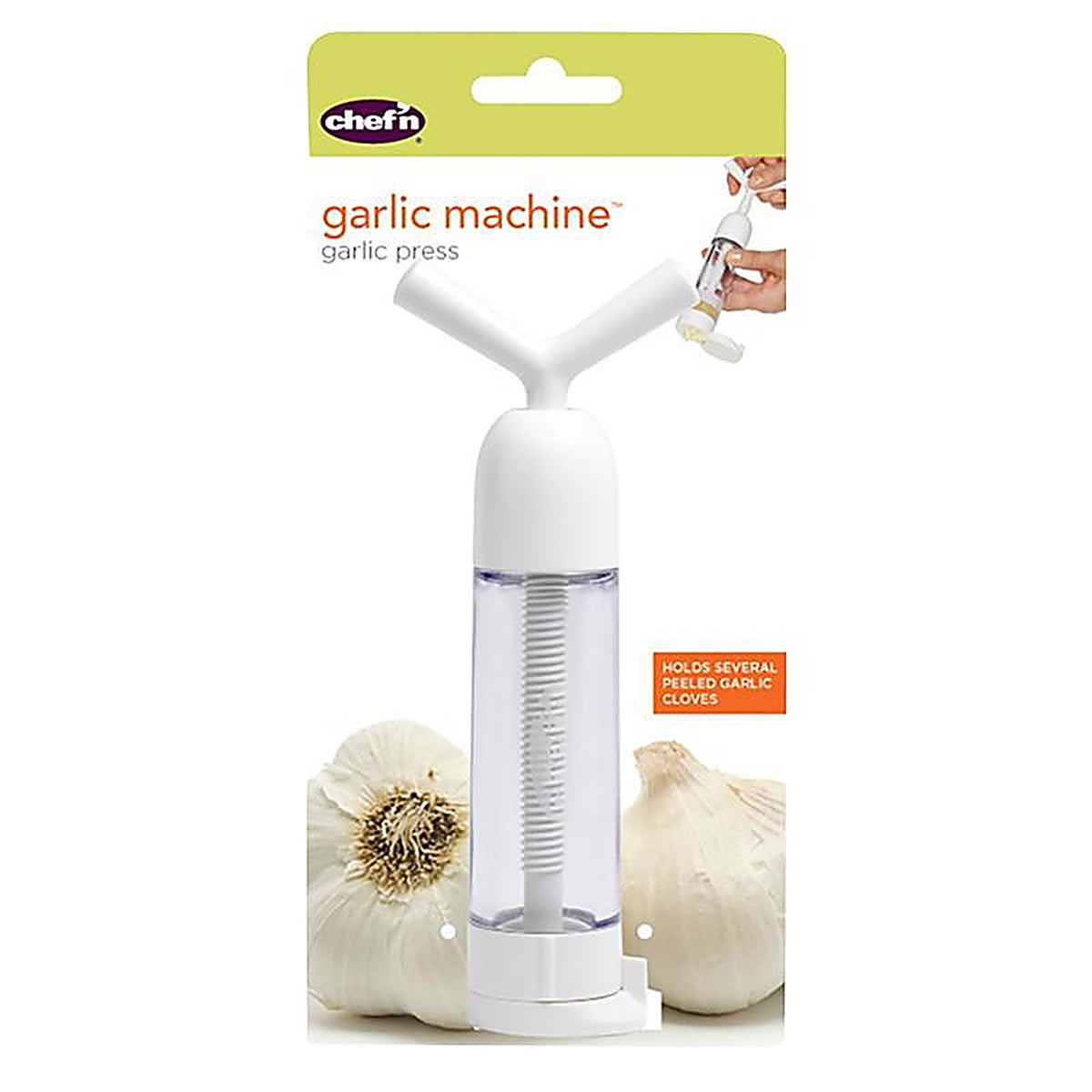 Chef'n 102-474-009 Chefn White Plastic Garlic Machine