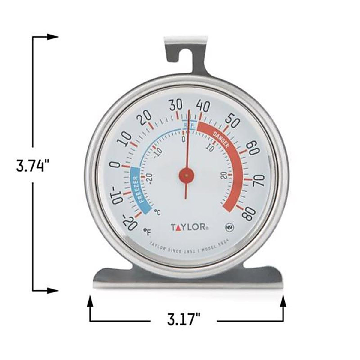 Taylor 5924 Instant Read Analog Freezer/Refrigerator Thermometer