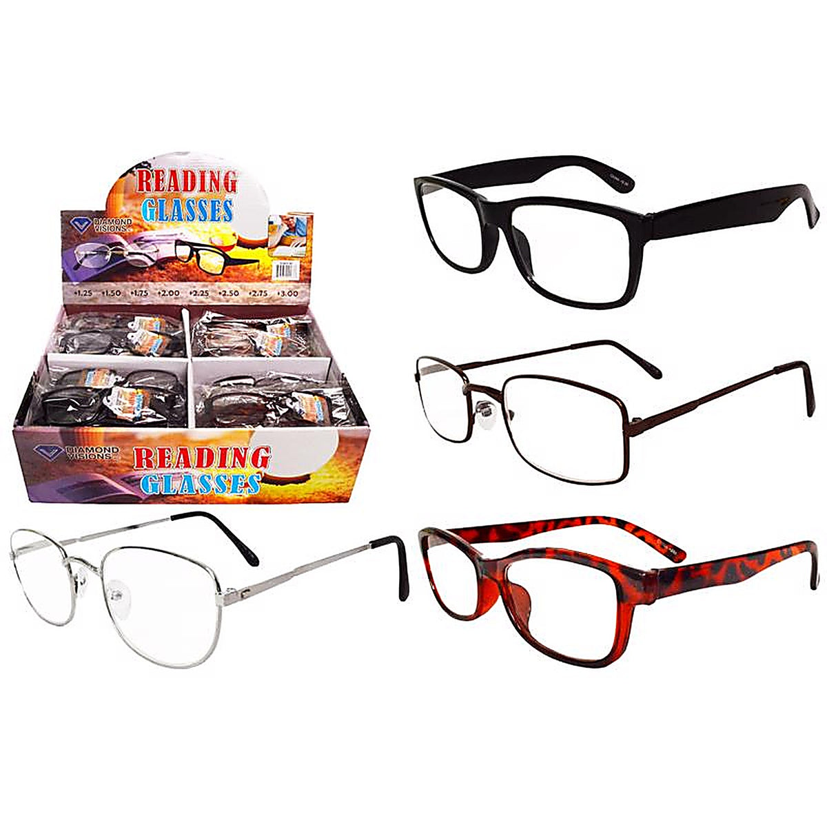 Diamond Visions RG-48 Assorted Reading Glass