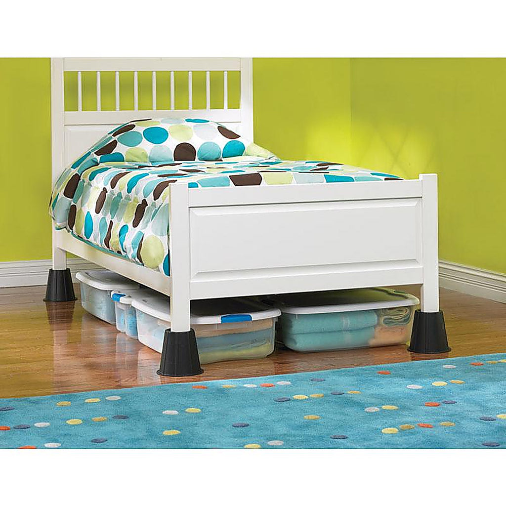 Tempo WWK0562 Range Kleen Plastic Bed Risers Black Round 6.63 in. W x 9.25 in. L 4/Pack