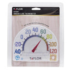 Taylor 5323 Window Cling Dial Thermometer Plastic Clear