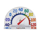 Taylor 5323 Window Cling Dial Thermometer Plastic Clear