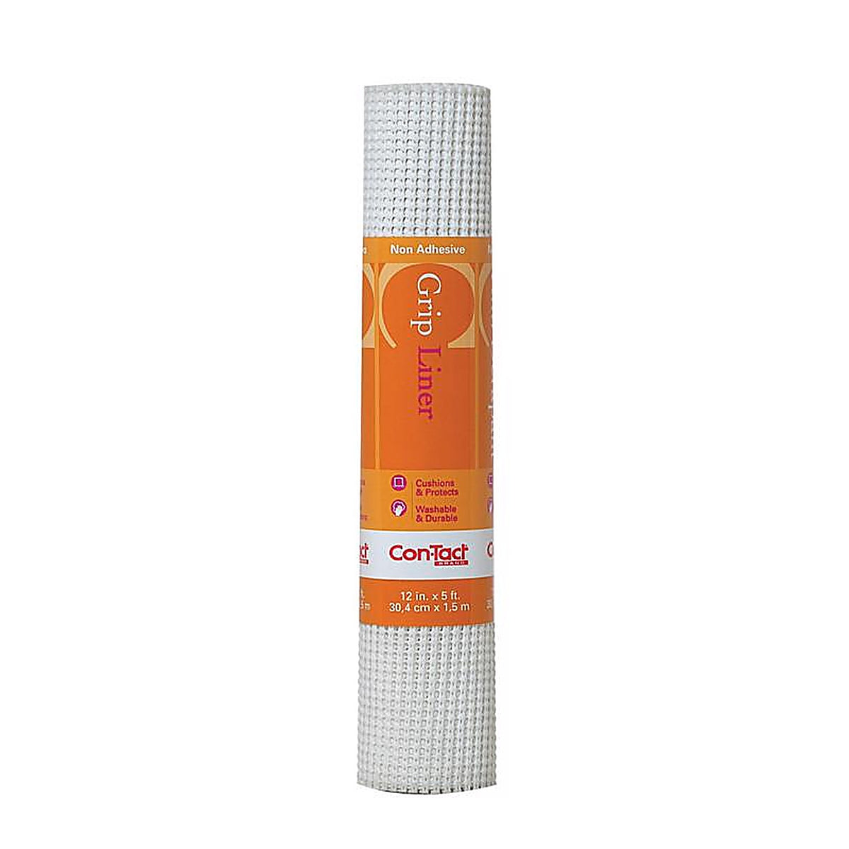 Con-Tact 05F-C7Y52-06 Beaded Grip 5 ft. L x 12 in. W White Non-Adhesive Shelf Liner