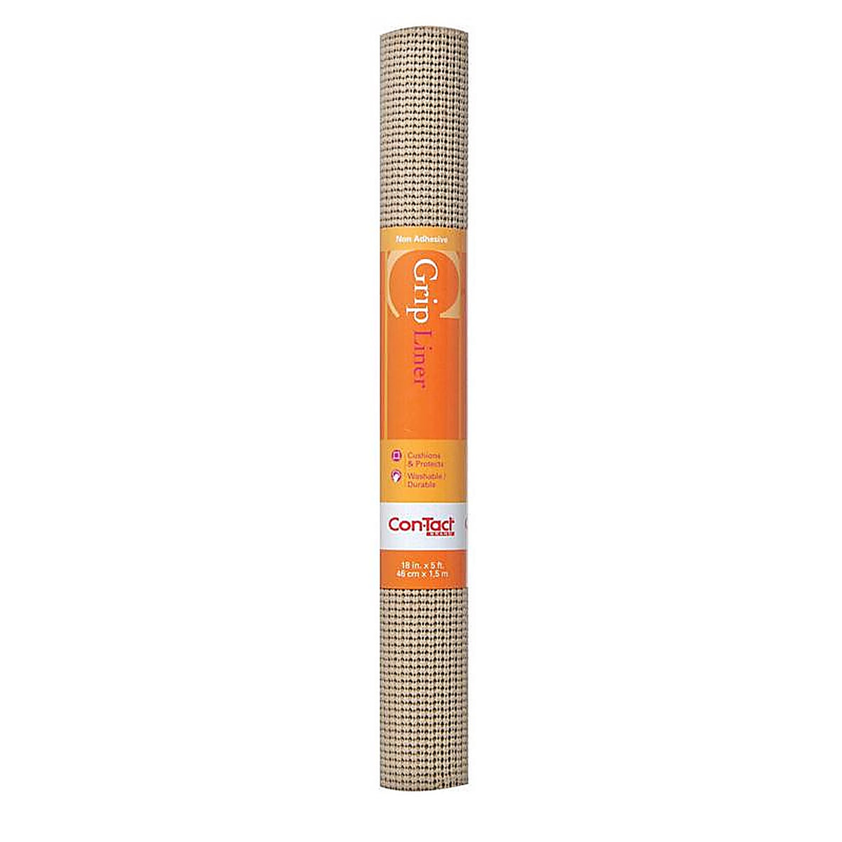 Con-Tact 05F-C7K59-06 Beaded Grip 5 ft. L x 18 in. W Taupe Non-Adhesive Shelf Liner
