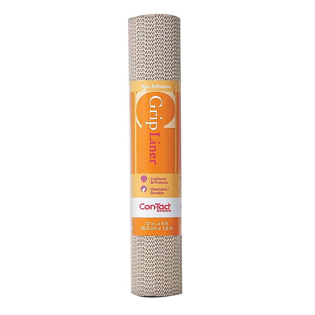 Con-Tact 05F-C6B59-06 Grip 5 ft. L x 12 in. W Taupe Non-Adhesive Shelf Liner