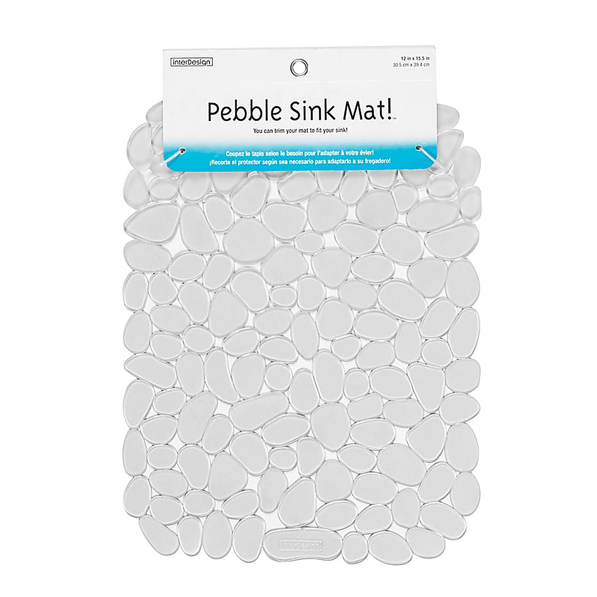 InterDesign 60663 12 in. W x 15.5 in. L Graphite Plastic Sink Mat