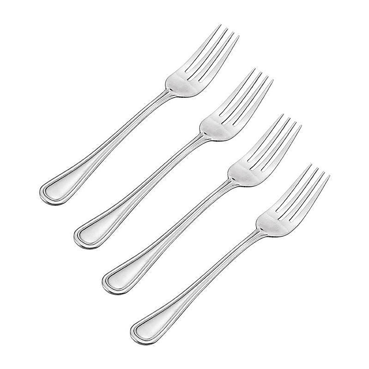 Pfaltzgraff 5087313 Silver Stainless Steel Flatware Dinner Fork Set 4/Pack