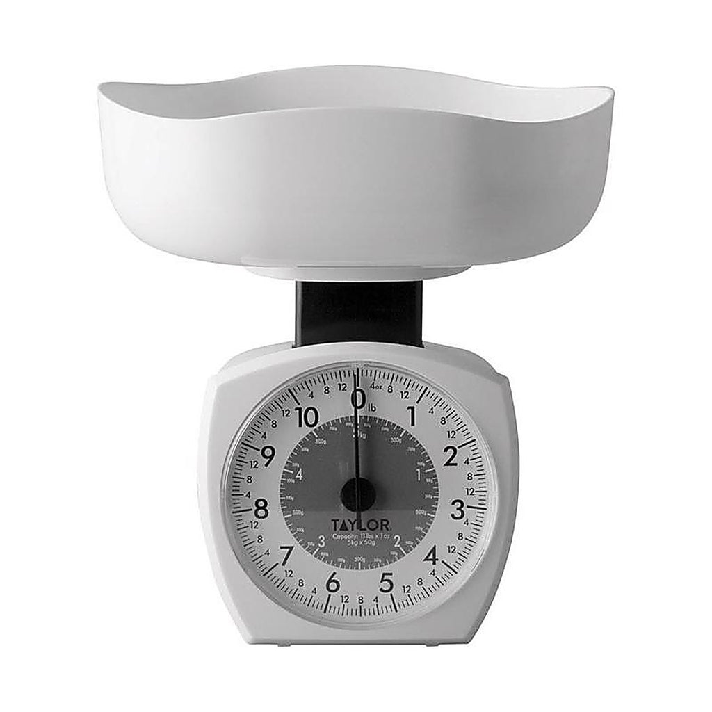 Taylor 3701KL White Analog Kitchen Scale 11 lb.