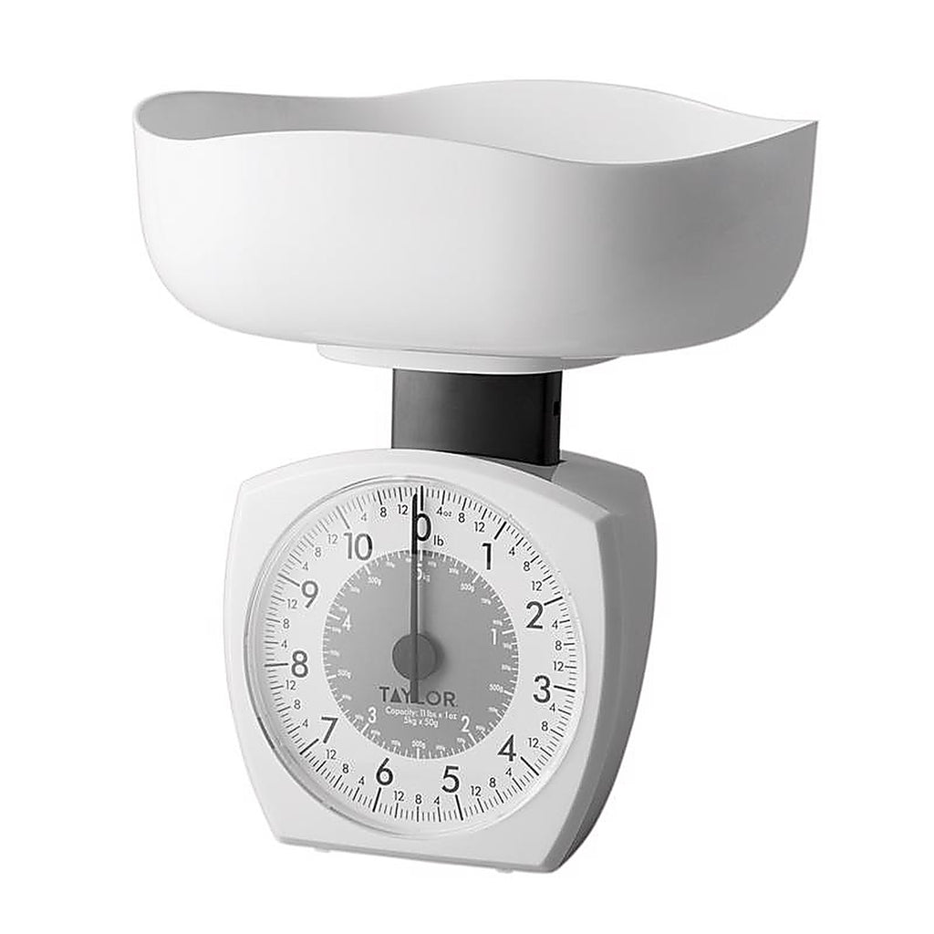 Taylor 3701KL White Analog Kitchen Scale 11 lb.