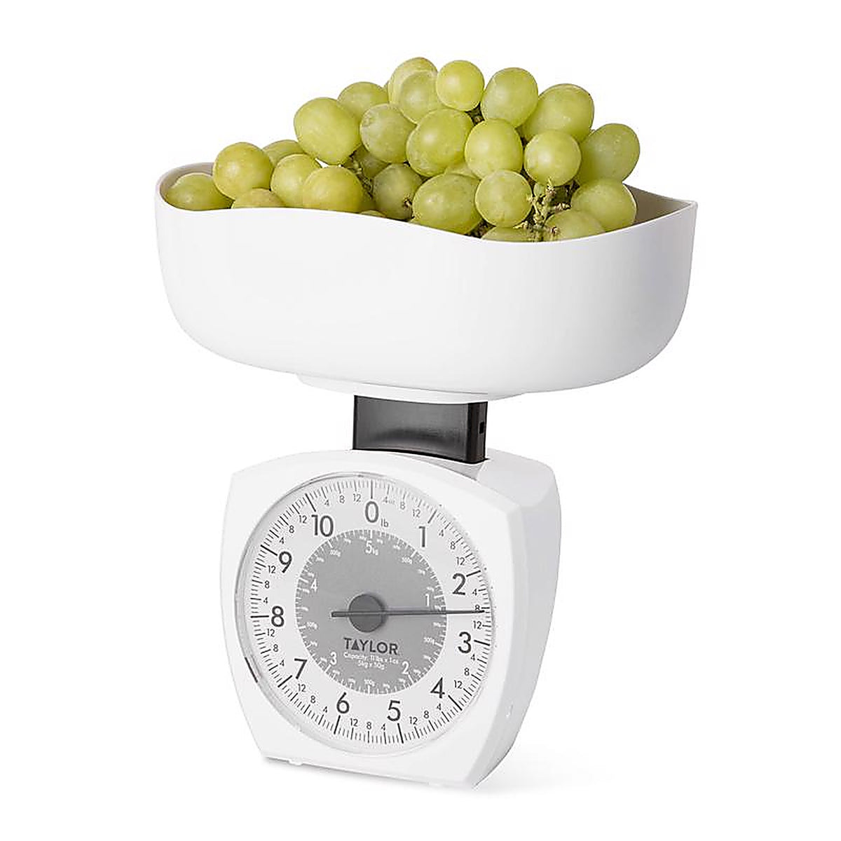 Taylor 3701KL White Analog Kitchen Scale 11 lb.