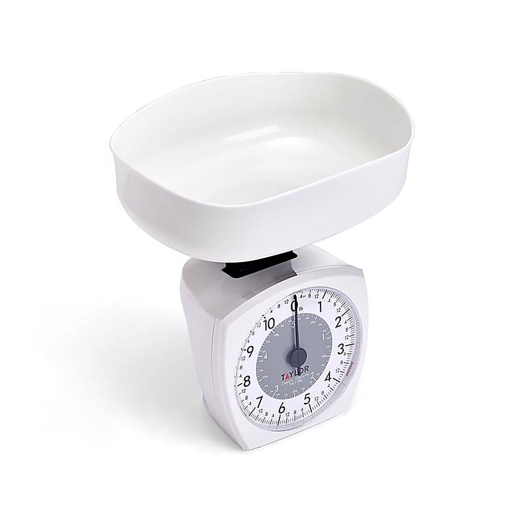 Taylor 3701KL White Analog Kitchen Scale 11 lb.
