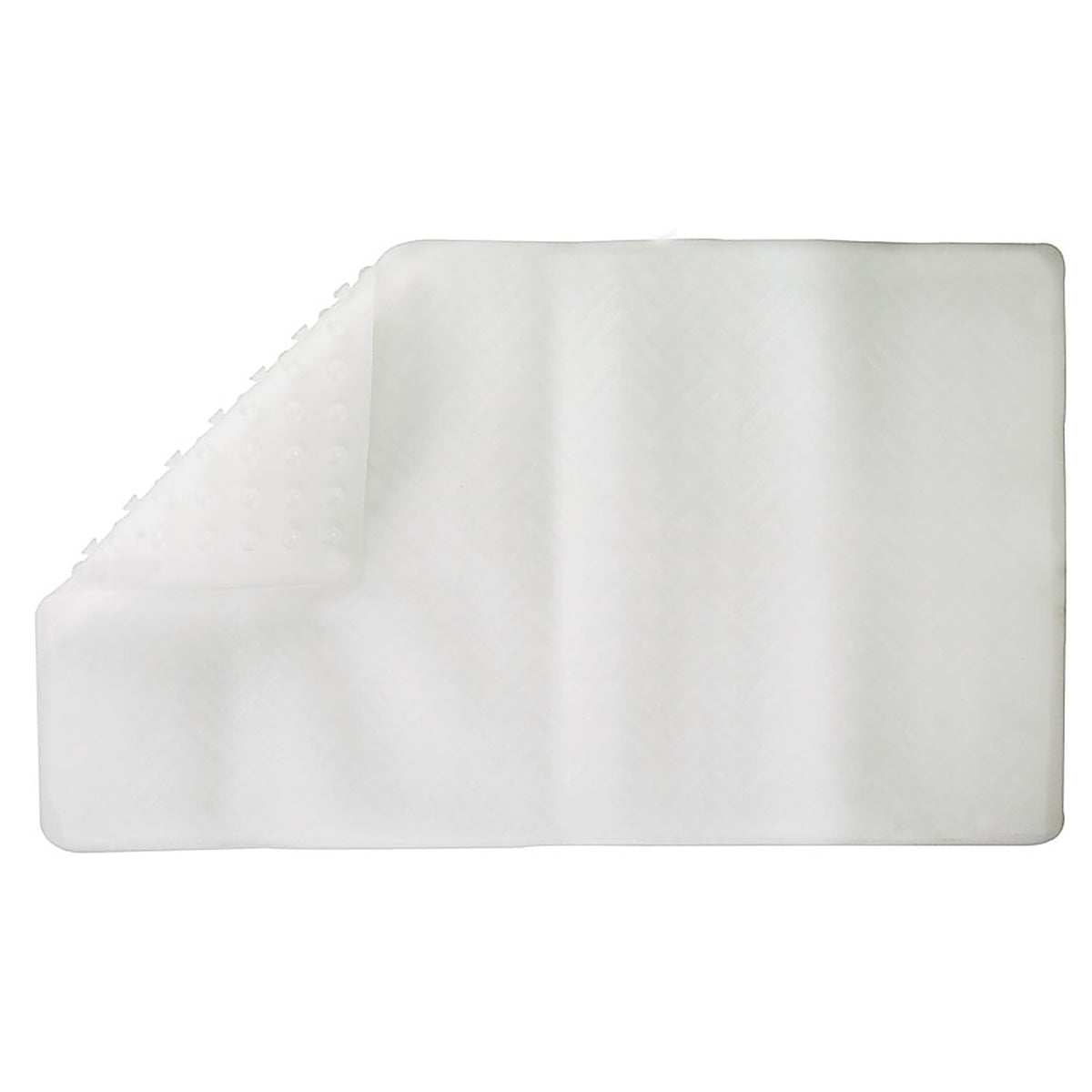 Living Accents MB3212-CLEAR 28 in. L x 16 in. W Clear Thermo Plastic Elastomer Bath Mat Latex Free