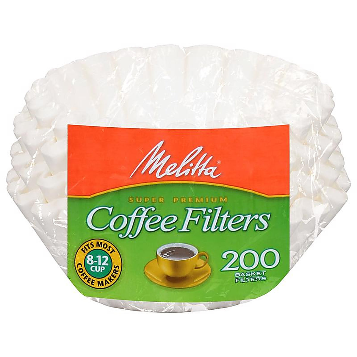 Melitta 629524 8-12 cups White Basket Coffee Filter 200/Pack