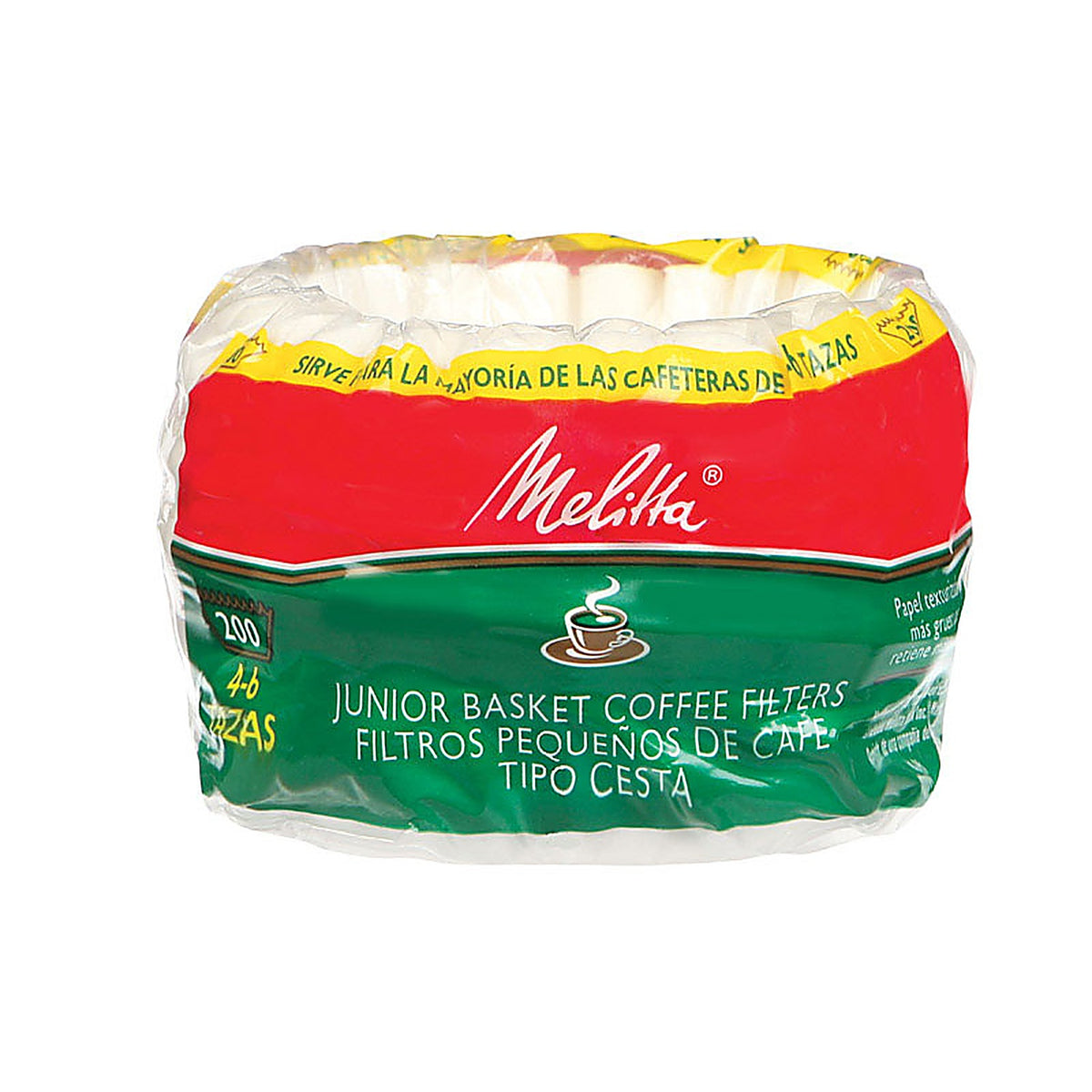 Melitta 62914 4-6 cups White Basket Coffee Filter 200/Pack