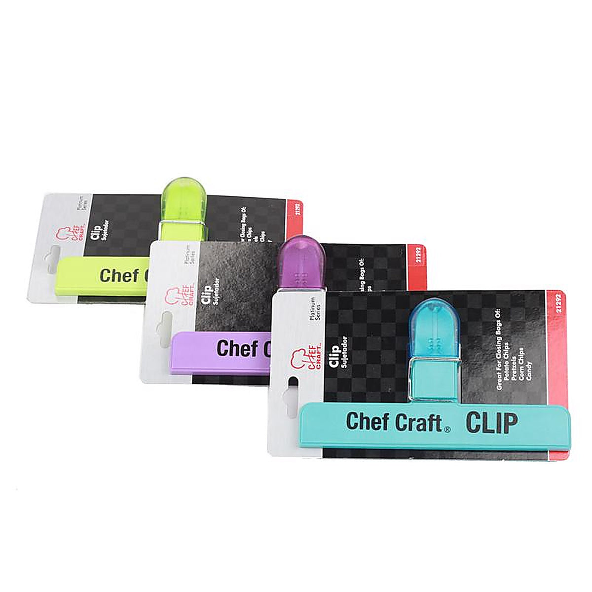 Chef Craft 21292 6 in. L Assorted Colors Plastic Bag Clip
