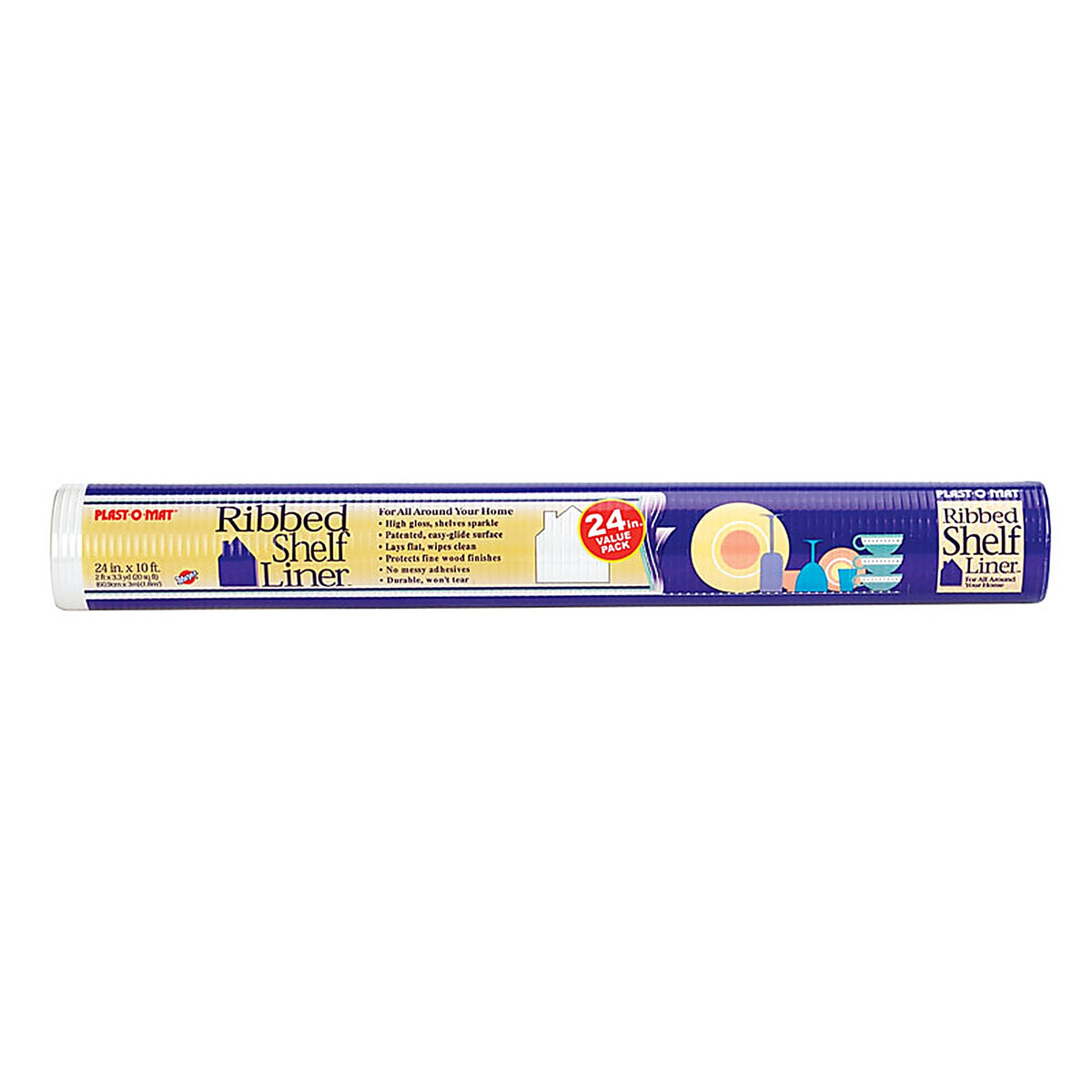 Warp's PM210-Q Plast-O-Mat 10 ft. L x 24 in. W Bisque Non Adhesive Ribbed Shelf Liner