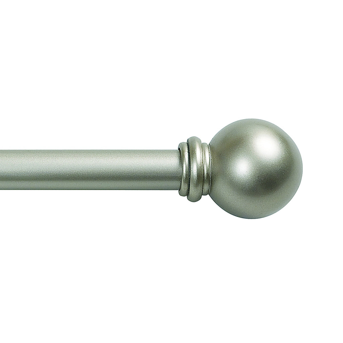 Kenney KN71608 Brass Champagne Silver Curtain Rod 28 in. L x 48 in. L