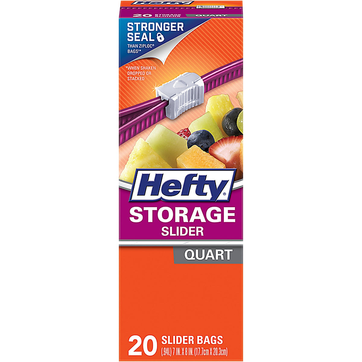 Hefty R8-1219 1 qt. Storage Slider Bag 20/Pack