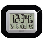 La Crosse Technology WT-8005U-B 9 in. L x 1-1/2 in. W Indoor Contemporary Digital Atomic Wall Clock Plastic