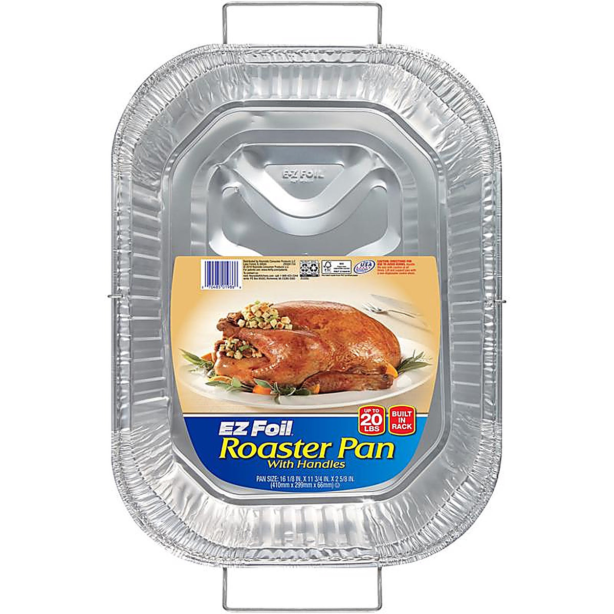 E-Z Foil Z01986 Foil 11-3/4 in. W x 16-1/8 in. L Roasting Rack and Pan Silver
