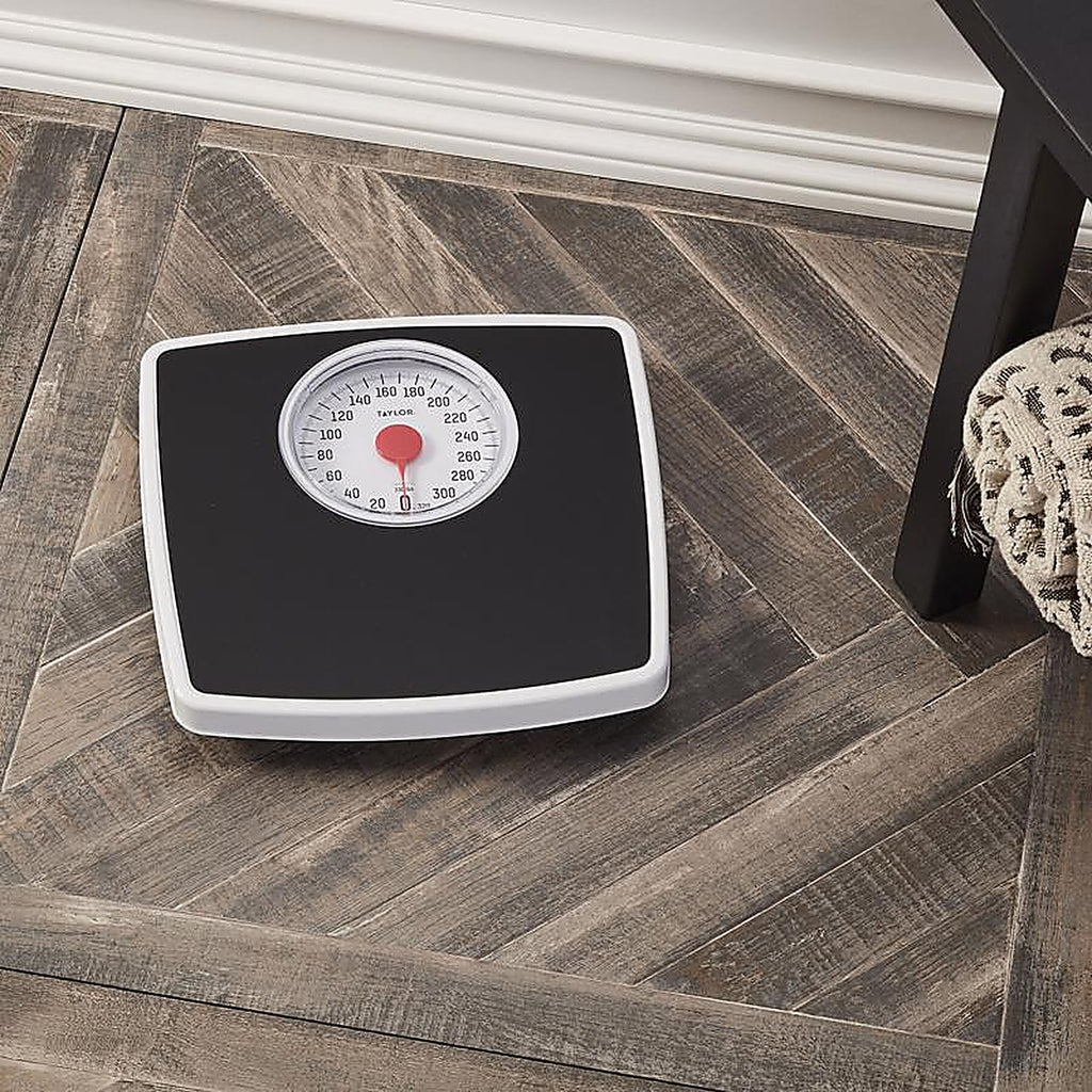 Taylor 483250732 330 lb. Analog Bathroom Scale Black