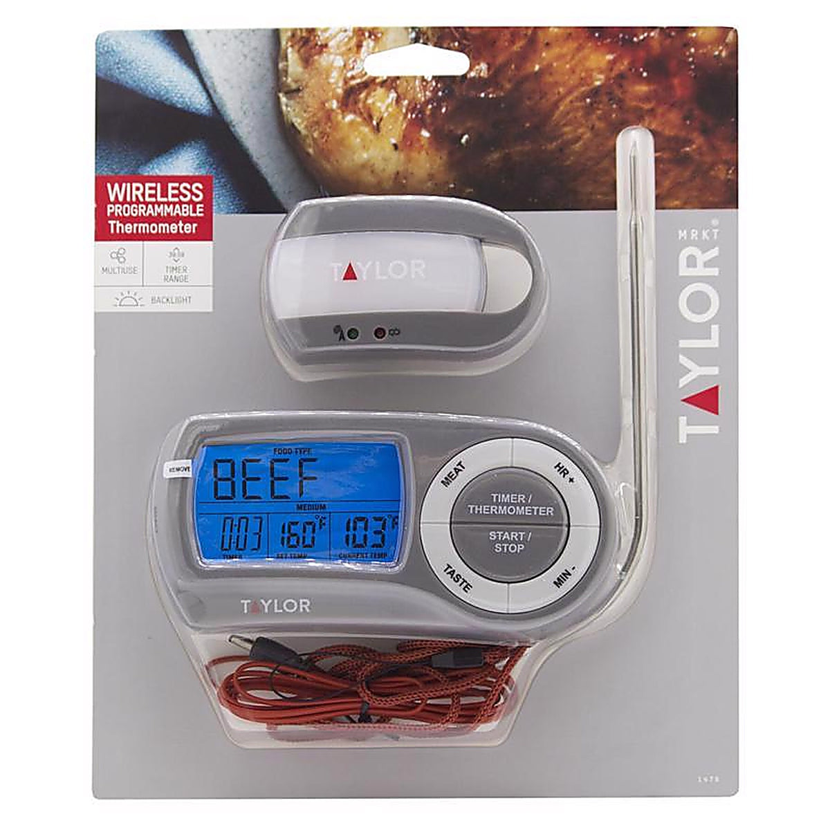 Taylor 1479 Instant Read Digital Wireless Remote Probe Thermometer