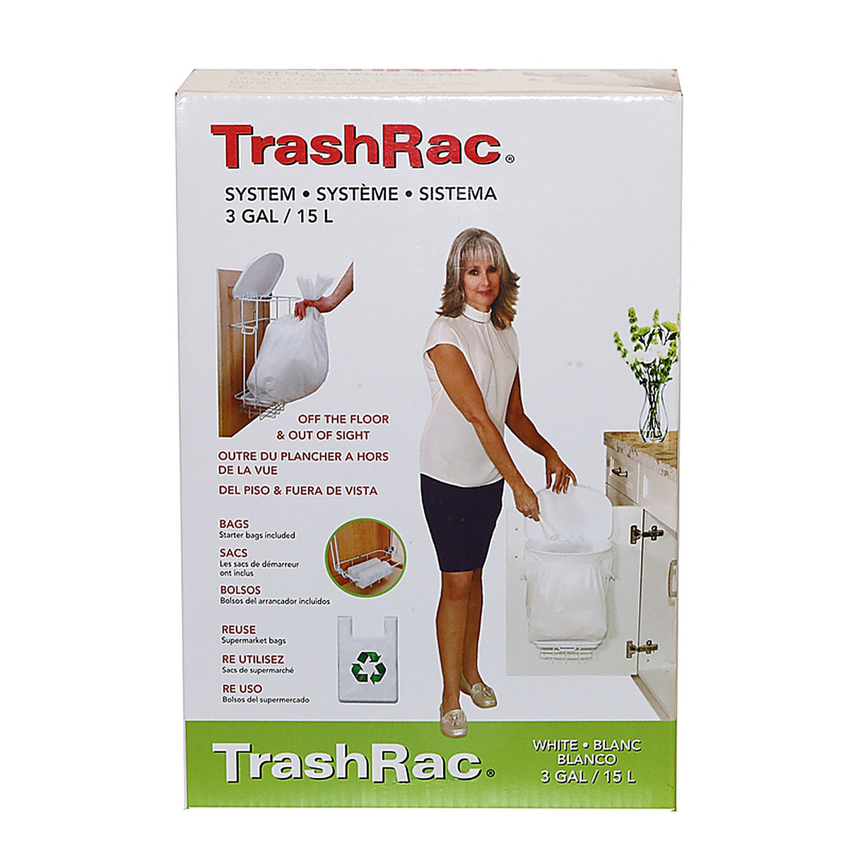Sunbeam Trashrac 82153 3 gal. Plastic Trash Rack