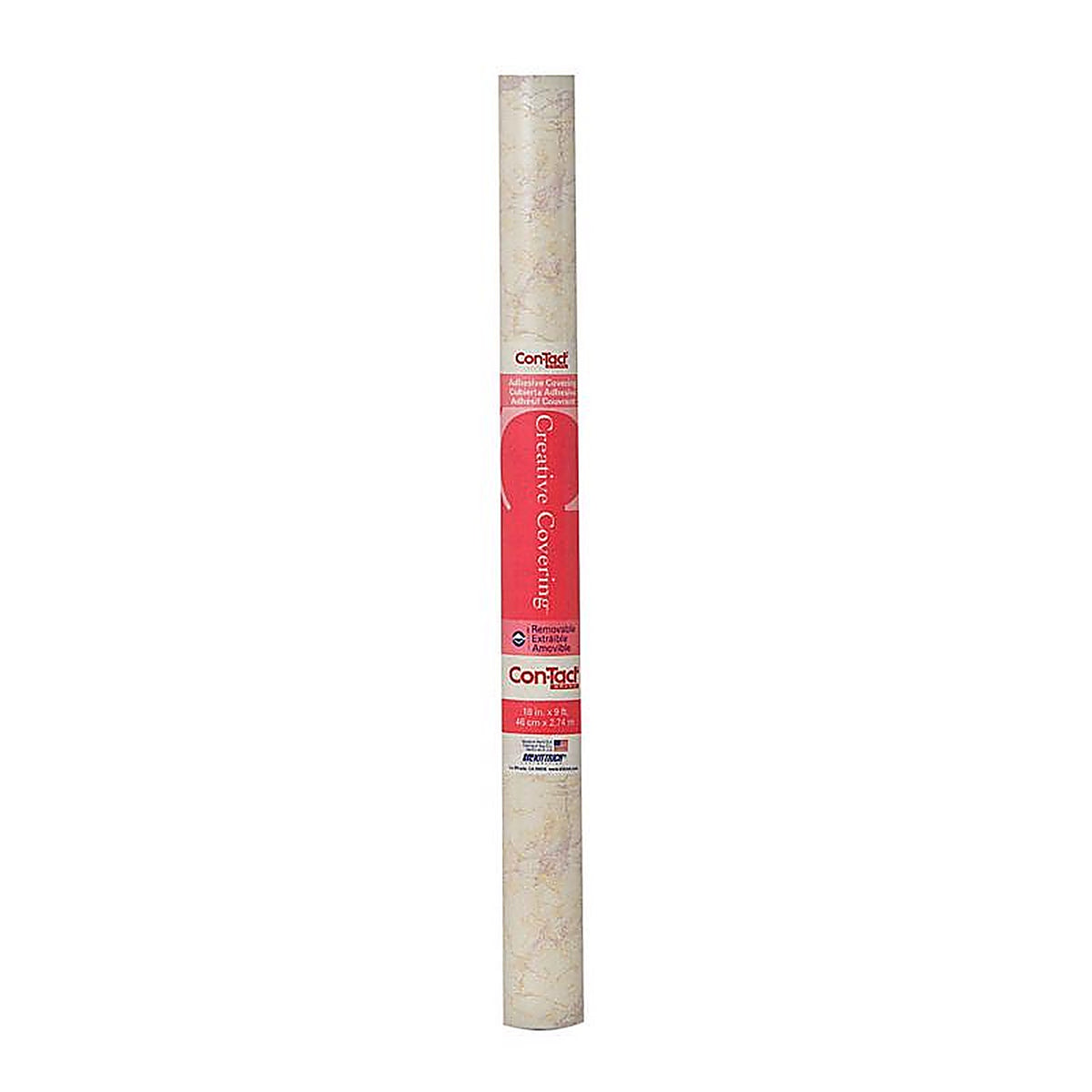 Con-Tact 09F-C9823-12 Creative Covering 9 ft. L x 18 in. W Beige Marble Marble Self-Adhesive Shelf Liner