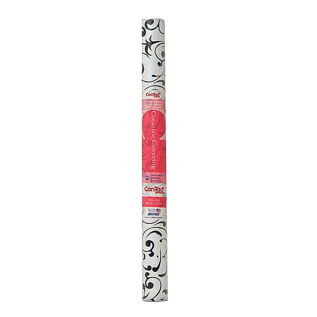 Con-Tact 09F-C9R63-12 Creative Covering 9 ft. L x 18 in. W Virtu Floral Self-Adhesive Shelf Liner