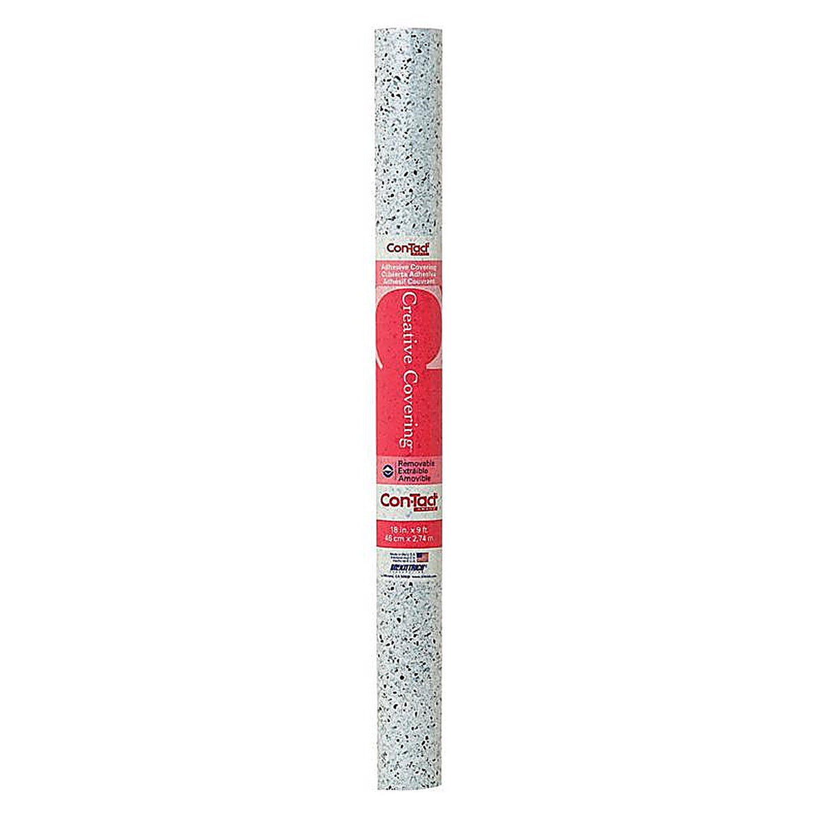 Con-Tact 09F-C9Q63-12 Creative Covering 9 ft. L x 18 in. W Black and White Granite Granite Self-Adhesive