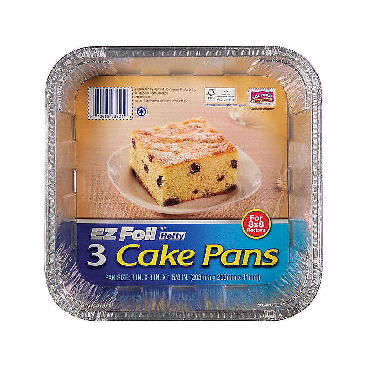 E-Z Foil 00Z93821 Foil 8 in. W x 8 in. L Cake Pan 3