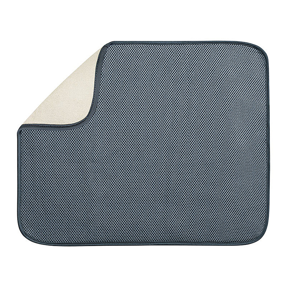 InterDesign 41241 16 in. W x 18 in. L Pewter Microfiber Drying Mat