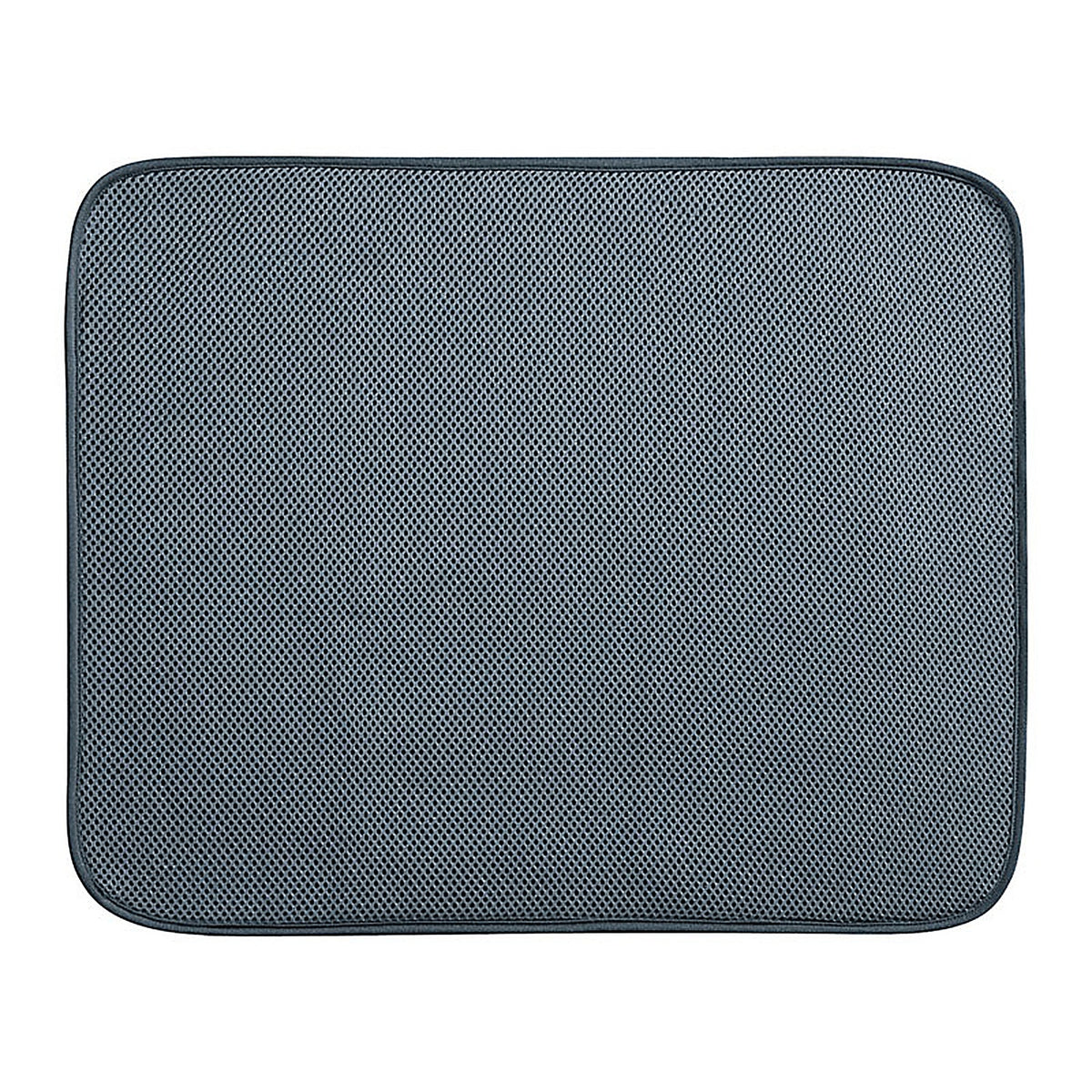 InterDesign 41241 16 in. W x 18 in. L Pewter Microfiber Drying Mat