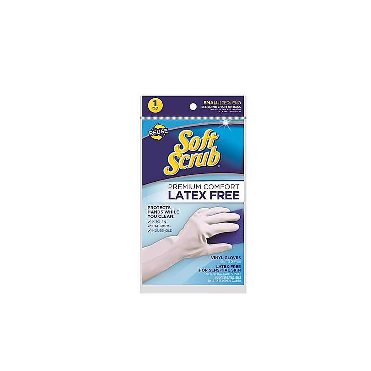 Soft Scrub 12611-26 Soft Scrub Vinyl Cleaning Gloves S White 1 pair