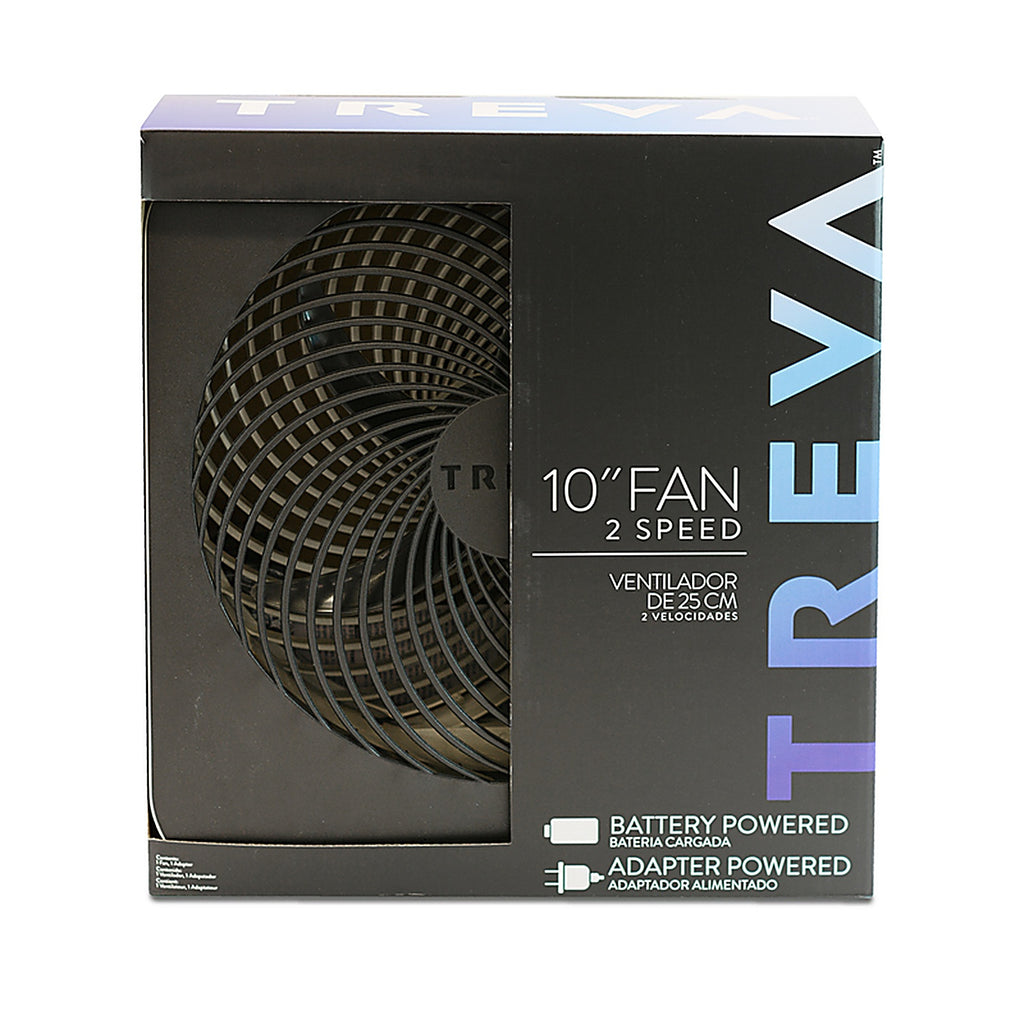 O2Cool FD10002A 12.8 in. H x 10 in. Dia. 2 speed Battery Personal Fan
