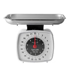 Taylor 38804016T White Analog Kitchen Scale 22 lb.