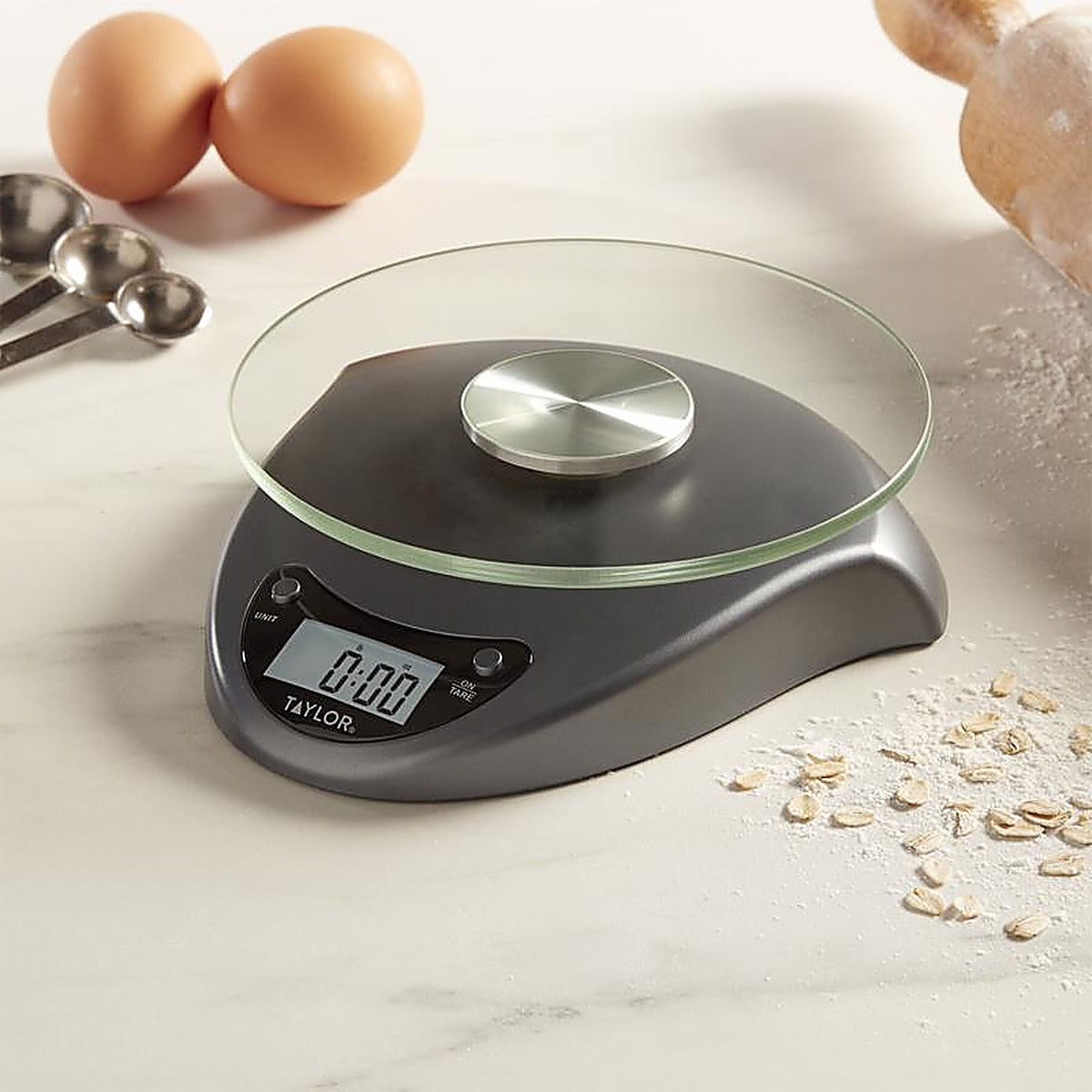 Taylor 3831S Silver Digital Food Scale 6.6 lb.