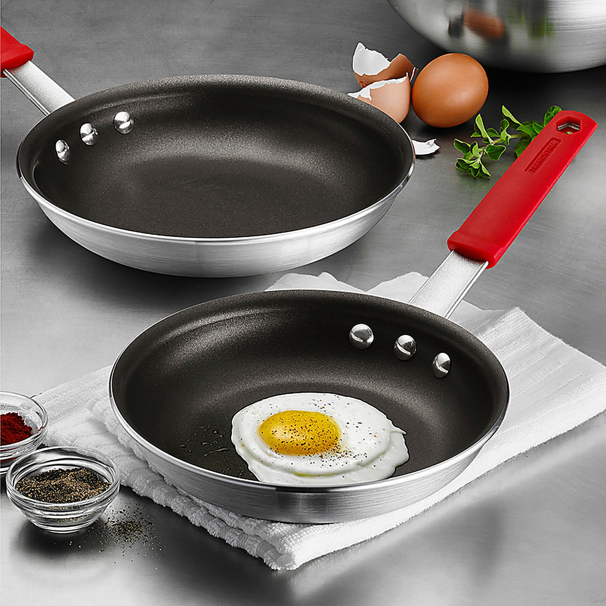 Tramontina 80114/581 Aluminum Fry Pan 8 & 10 in. Silver