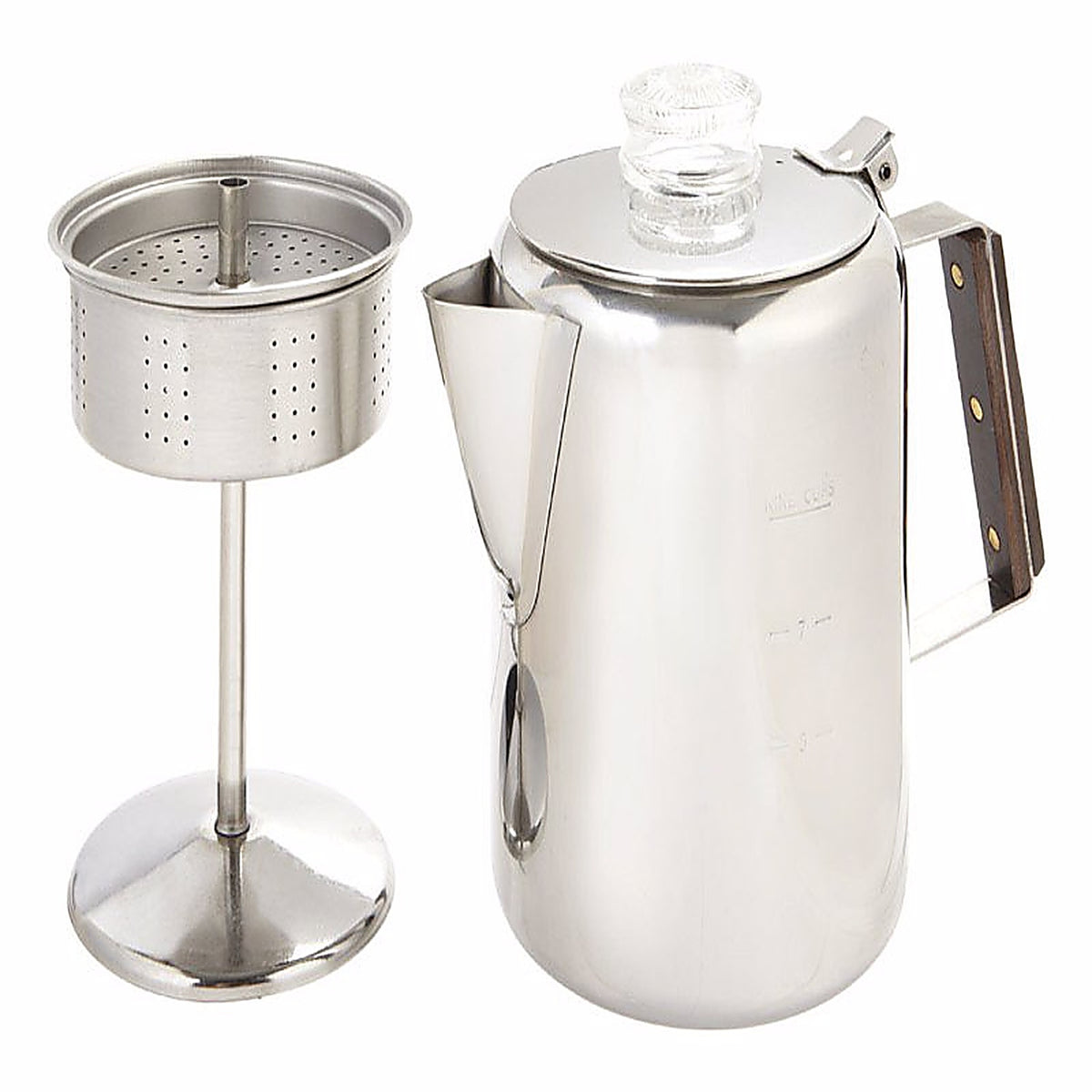 Tops 55704 Rapid Brew 9 cups Silver Stovetop Percolator