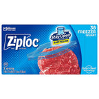 Ziploc 381 1 qt. Clear Freezer Bag 38/Pack