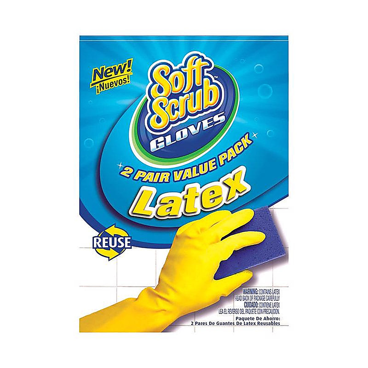 Soft Scrub 12324-26 Soft Scrub Latex Cleaning Gloves XL Yellow 2 pair