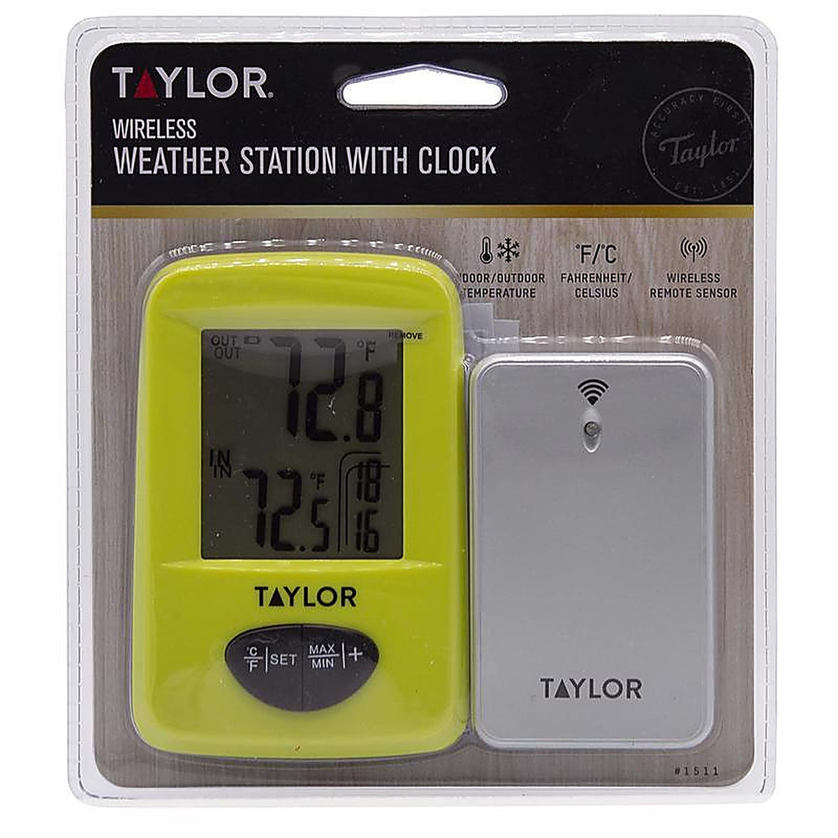 Taylor 1511AST1 Digital Thermometer Plastic Assorted
