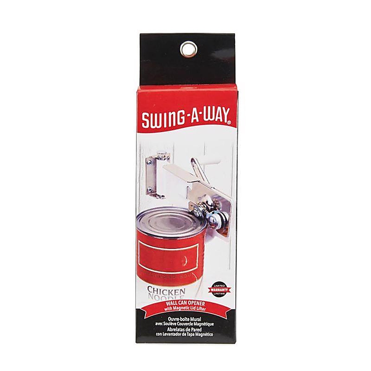 Swing-A-Way 609WH Wall Mount White Steel Manual Can Opener