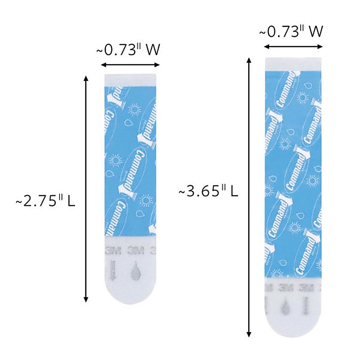 3M BATH22-ES Assorted Plastic Adhesive Strips 3-3/8 in. L 6/Pack